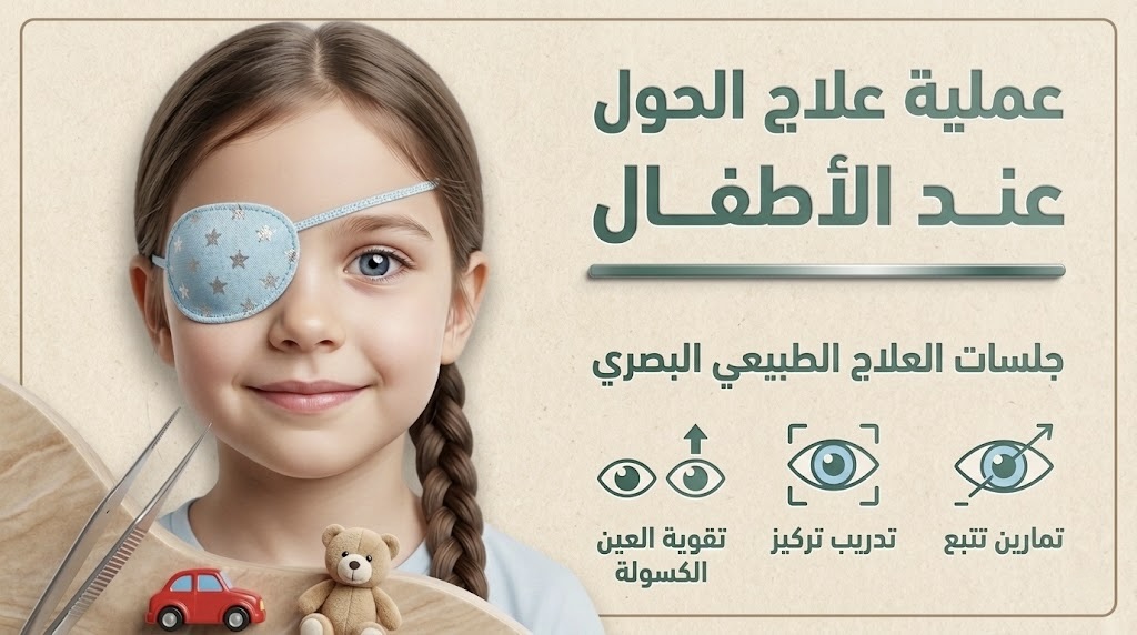 علاج الحول بالرقعة والعلاج البصري عند الأطفال — عيادة توفيق للعيون